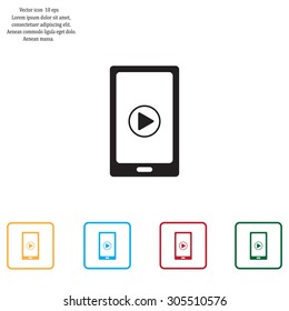Video on mobile devices. EPS10 vector illustration