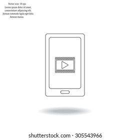 Video on mobile devices. EPS10 vector illustration