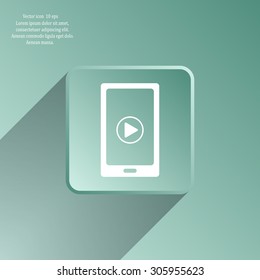 Video on mobile devices. EPS10 vector illustration