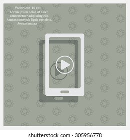 Video on mobile devices. EPS10 vector illustration