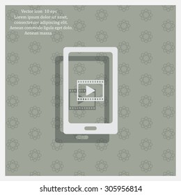 Video on mobile devices. EPS10 vector illustration