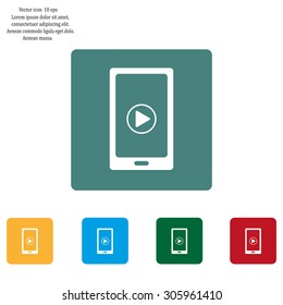 Video on mobile devices. EPS10 vector illustration