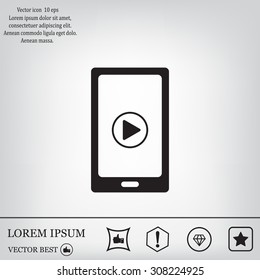 Video on mobile devices. EPS10 vector illustration