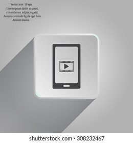 Video on mobile devices. EPS10 vector illustration