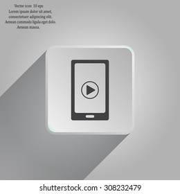 Video on mobile devices. EPS10 vector illustration