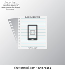 Video on mobile devices. EPS10 vector illustration