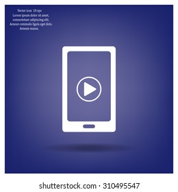 Video on mobile devices. EPS10 vector illustration