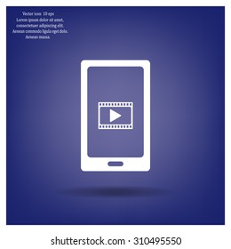 Video on mobile devices. EPS10 vector illustration