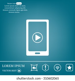 Video on mobile devices. EPS10 vector illustration