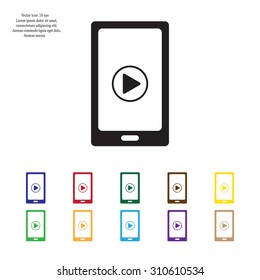 Video on mobile devices. EPS10 vector illustration