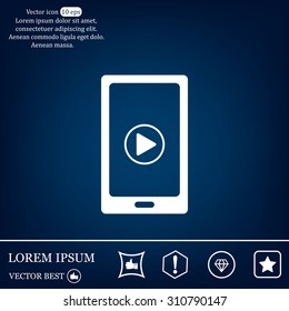 Video on mobile devices. EPS10 vector illustration