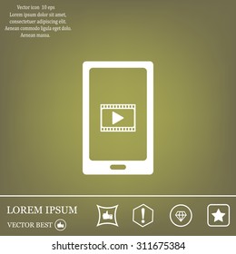 Video on mobile devices. EPS10 vector illustration