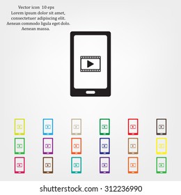 Video on mobile devices. EPS10 vector illustration