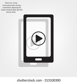 Video on mobile devices. EPS10 vector illustration