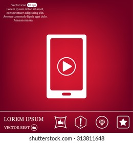 Video on mobile devices. EPS10 vector illustration