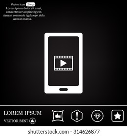 Video on mobile devices. EPS10 vector illustration