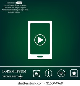 Video on mobile devices. EPS10 vector illustration