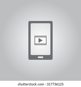 Video on mobile devices. EPS10 vector illustration