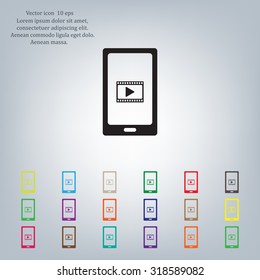 Video on mobile devices. EPS10 vector illustration