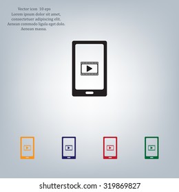 Video on mobile devices. EPS10 vector illustration