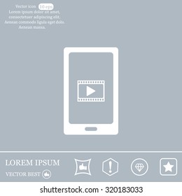 Video on mobile devices. EPS10 vector illustration
