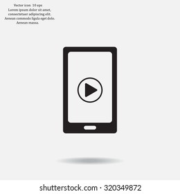 Video on mobile devices. EPS10 vector illustration