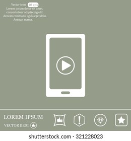Video on mobile devices. EPS10 vector illustration