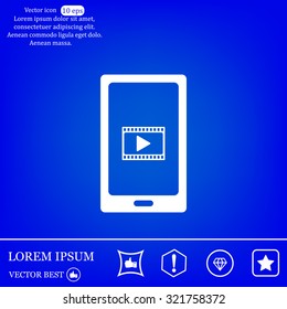 Video on mobile devices. EPS10 vector illustration