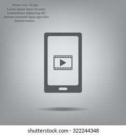 Video on mobile devices. EPS10 vector illustration