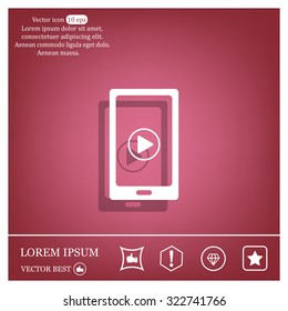 Video on mobile devices. EPS10 vector illustration