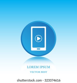 Video on mobile devices. EPS10 vector illustration
