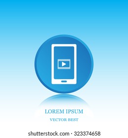 Video on mobile devices. EPS10 vector illustration