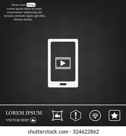 Video on mobile devices. EPS10 vector illustration