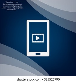 Video on mobile devices. EPS10 vector illustration
