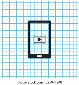Video on mobile devices. EPS10 vector illustration
