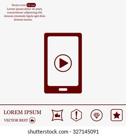 Video on mobile devices. EPS10 vector illustration