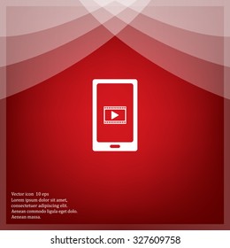 Video on mobile devices. EPS10 vector illustration