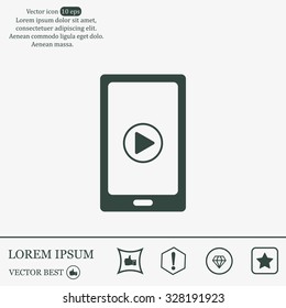 Video on mobile devices. EPS10 vector illustration