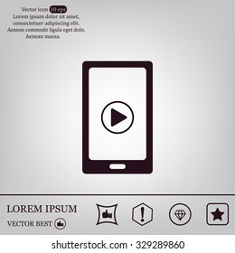 Video on mobile devices. EPS10 vector illustration