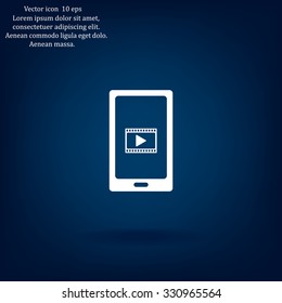 Video on mobile devices. EPS10 vector illustration