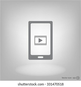Video on mobile devices. EPS10 vector illustration