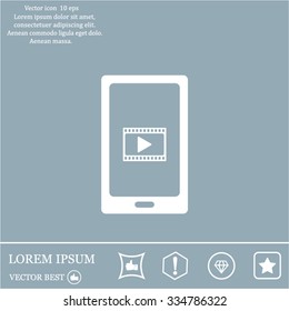 Video on mobile devices. EPS10 vector illustration
