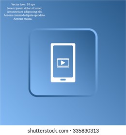 Video on mobile devices. EPS10 vector illustration