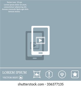Video on mobile devices. EPS10 vector illustration