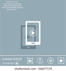 Video on mobile devices. EPS10 vector illustration