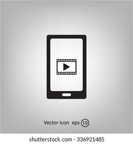 Video on mobile devices. EPS10 vector illustration