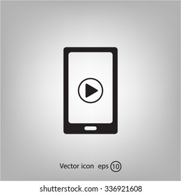 Video on mobile devices. EPS10 vector illustration