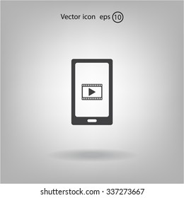 Video on mobile devices. EPS10 vector illustration