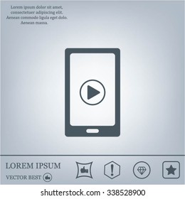 Video on mobile devices. EPS10 vector illustration