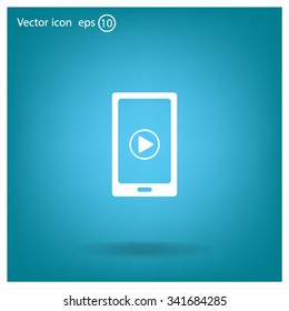 Video on mobile devices. EPS10 vector illustration